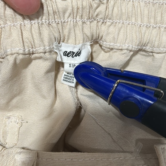Aerie Barrel Leg Pants Chinos Size Small Cake Batter Cream - Picture 12 of 12
